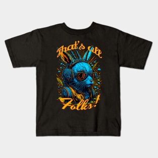 RABBIT TECHNO MUSHROOM PARTY Kids T-Shirt